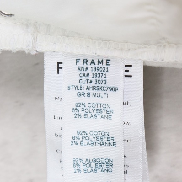 Frame Jeans Womens Size 24 White Gray Ali High Rise Cigarette Jeans Snake Print - Picture 7 of 7